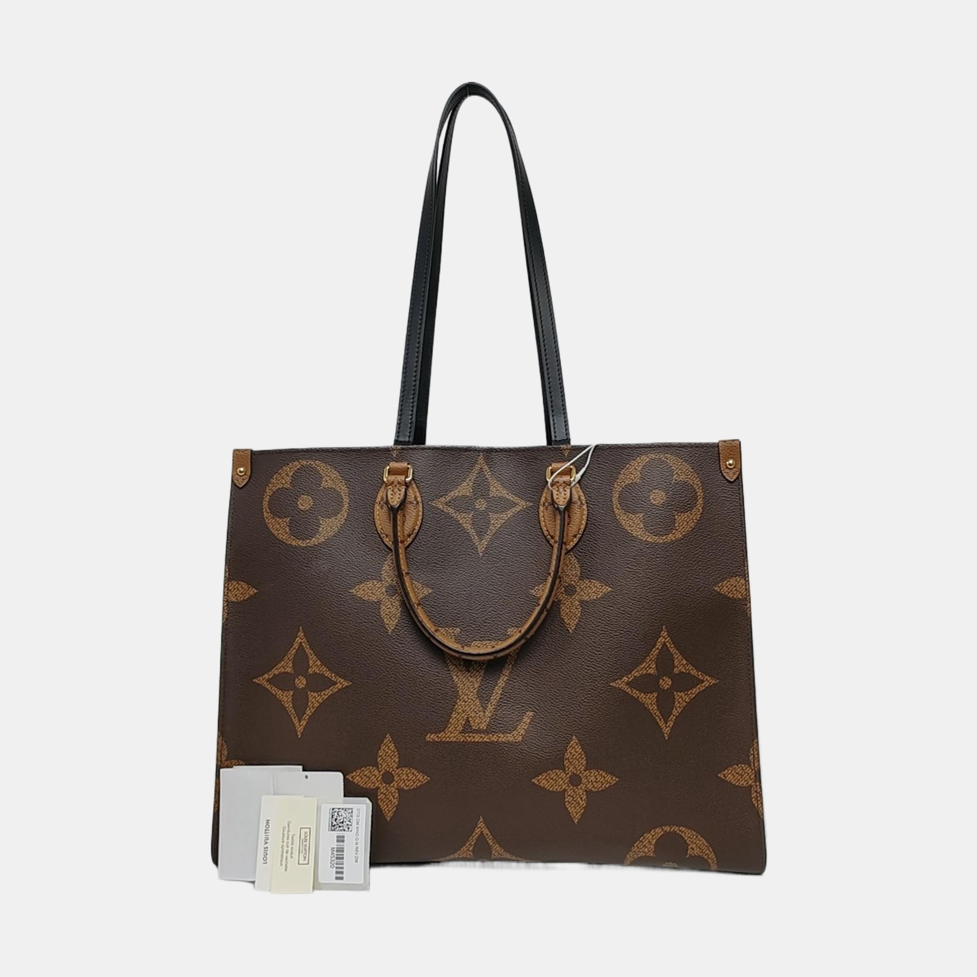 Authenticated pre-owned  ONTHEGO GM Monogram Coated Canvas Brown - Tote Bag at Looply