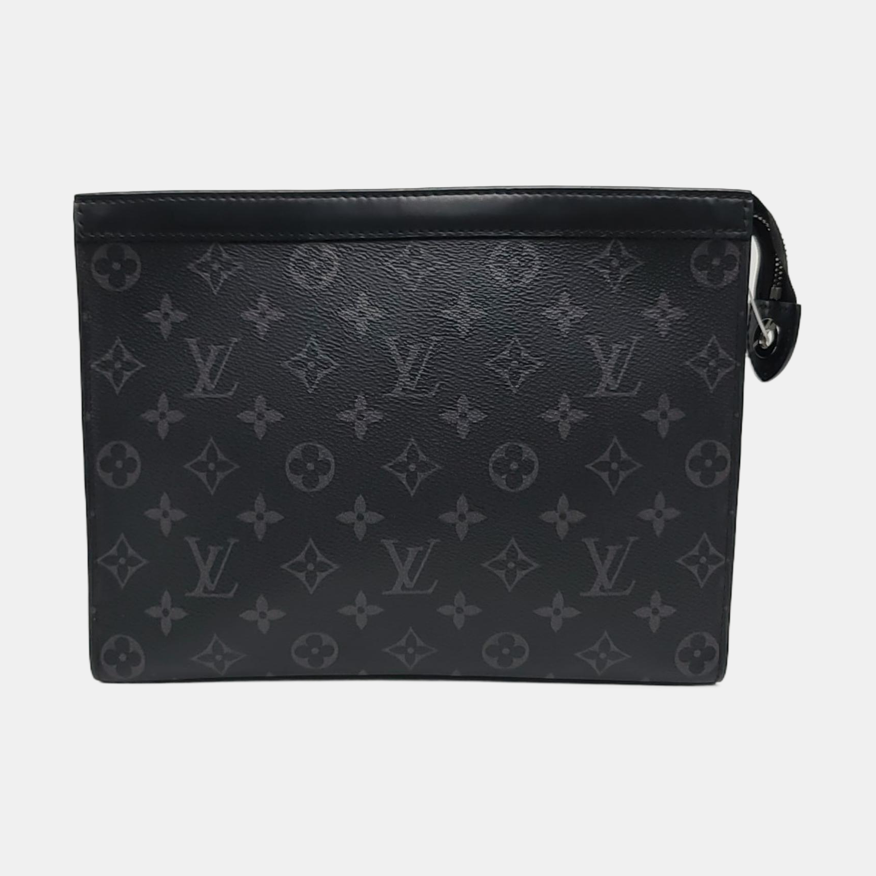 Pochette Voyag MM Monogram Coated Canvas Black