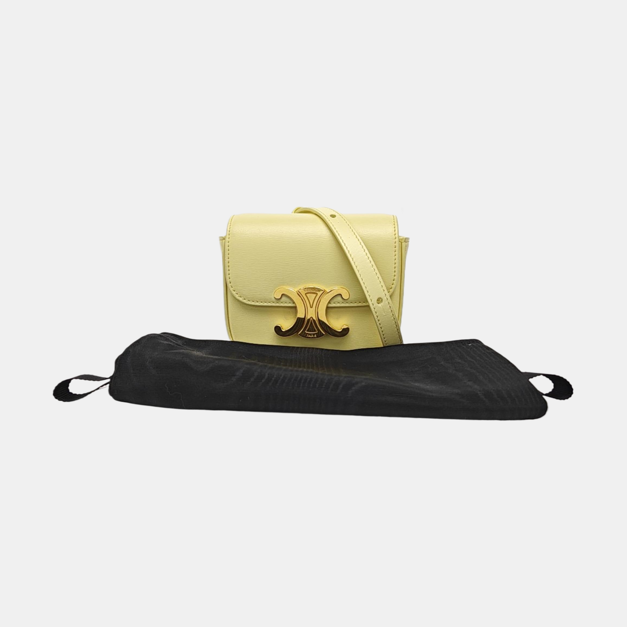 TRIOMPHE Mini Calfskin Yellow