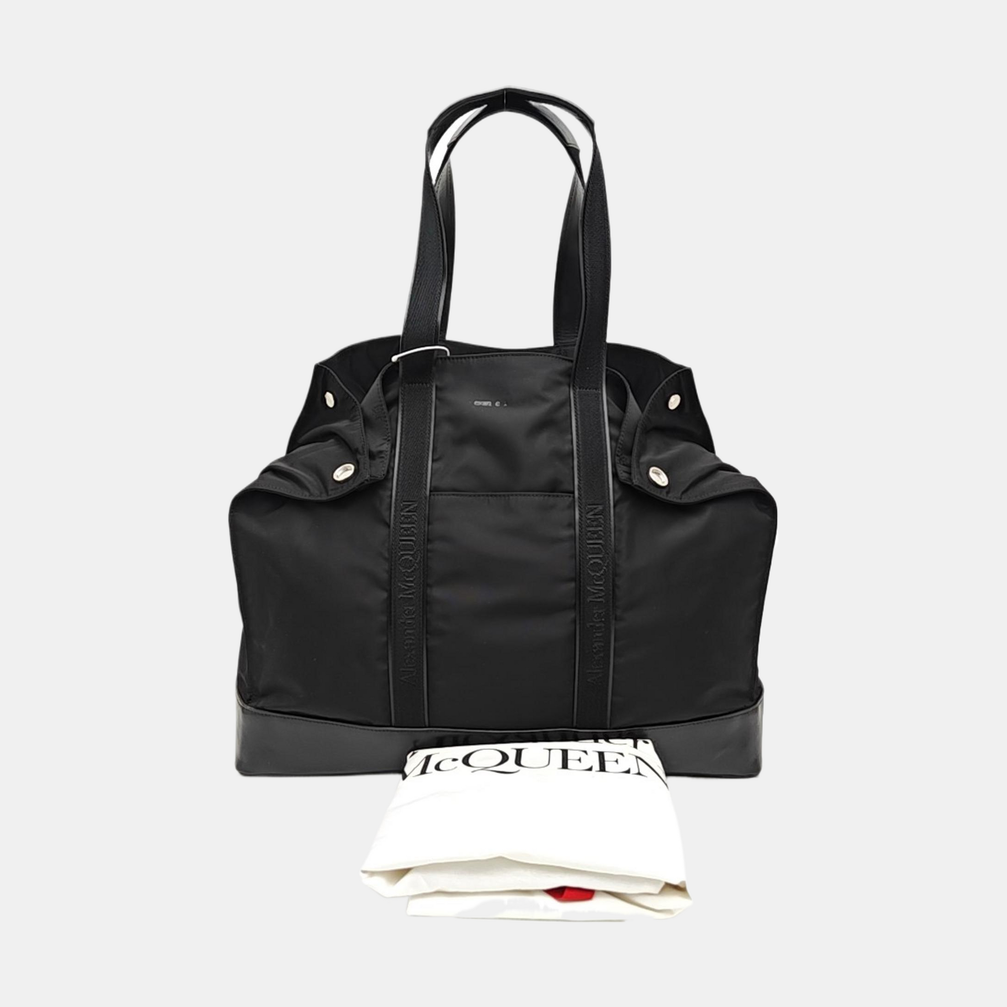 Nylon Top Handle Bag Black