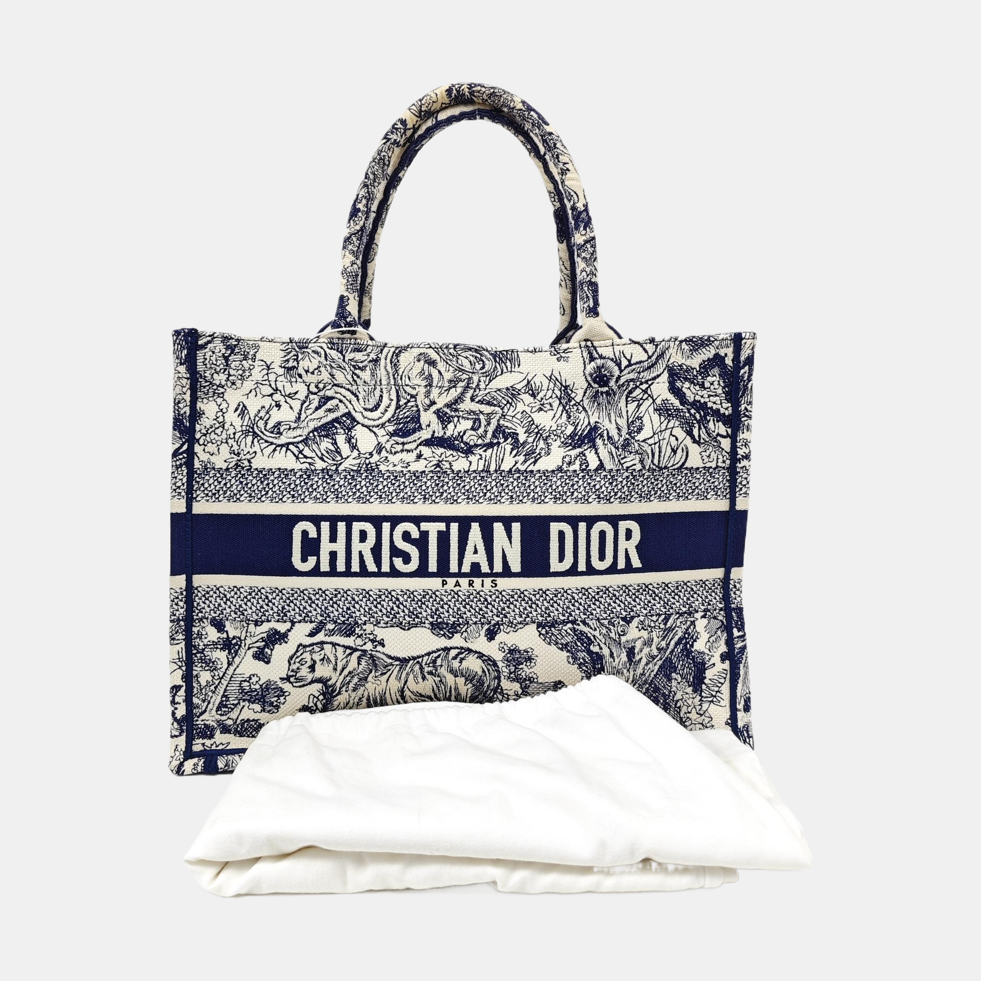 Book Tote Medium Canvas Blue