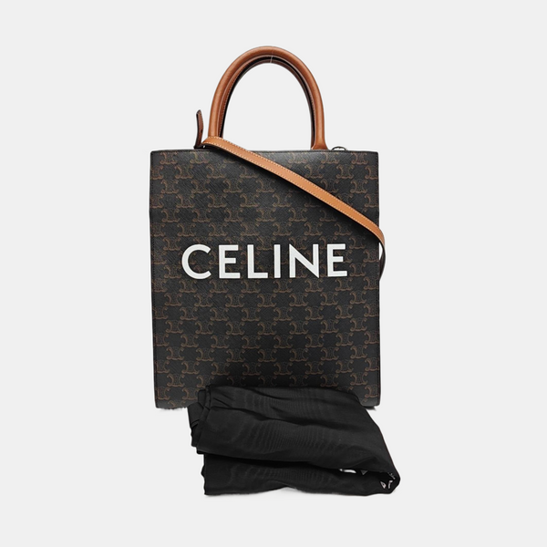 CABAS CELINE Small Coated Canvas Brown