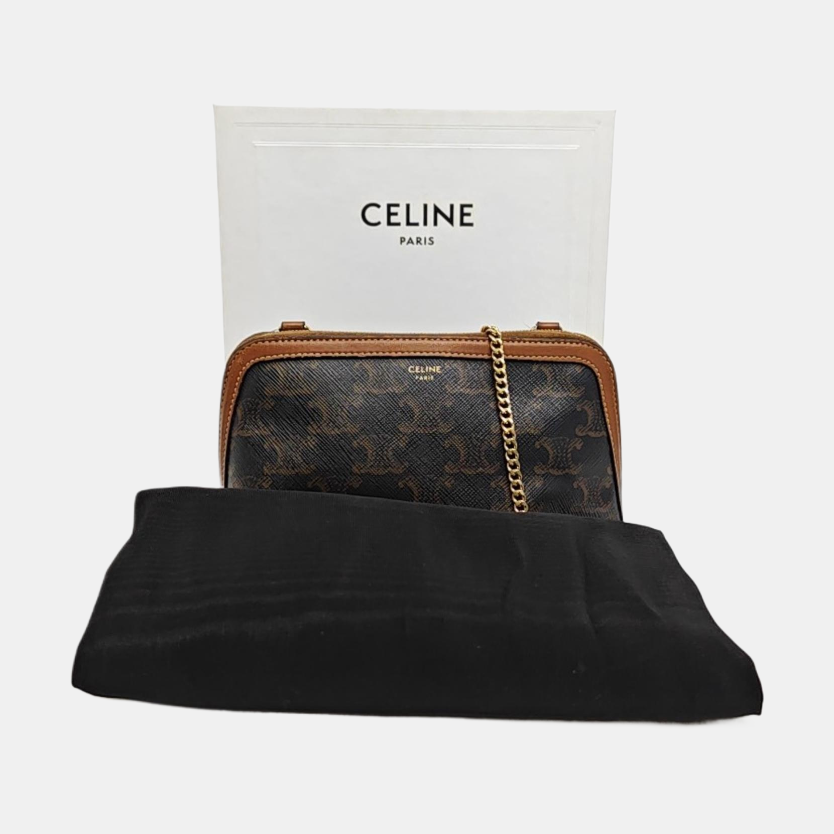 TRIOMPHE CANVAS Mini Coated Canvas Brown