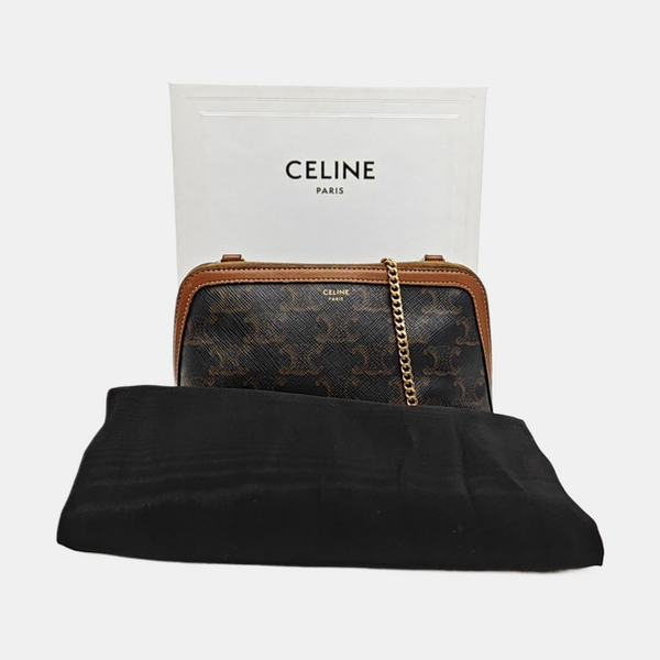 TRIOMPHE CANVAS Mini Coated Canvas Brown
