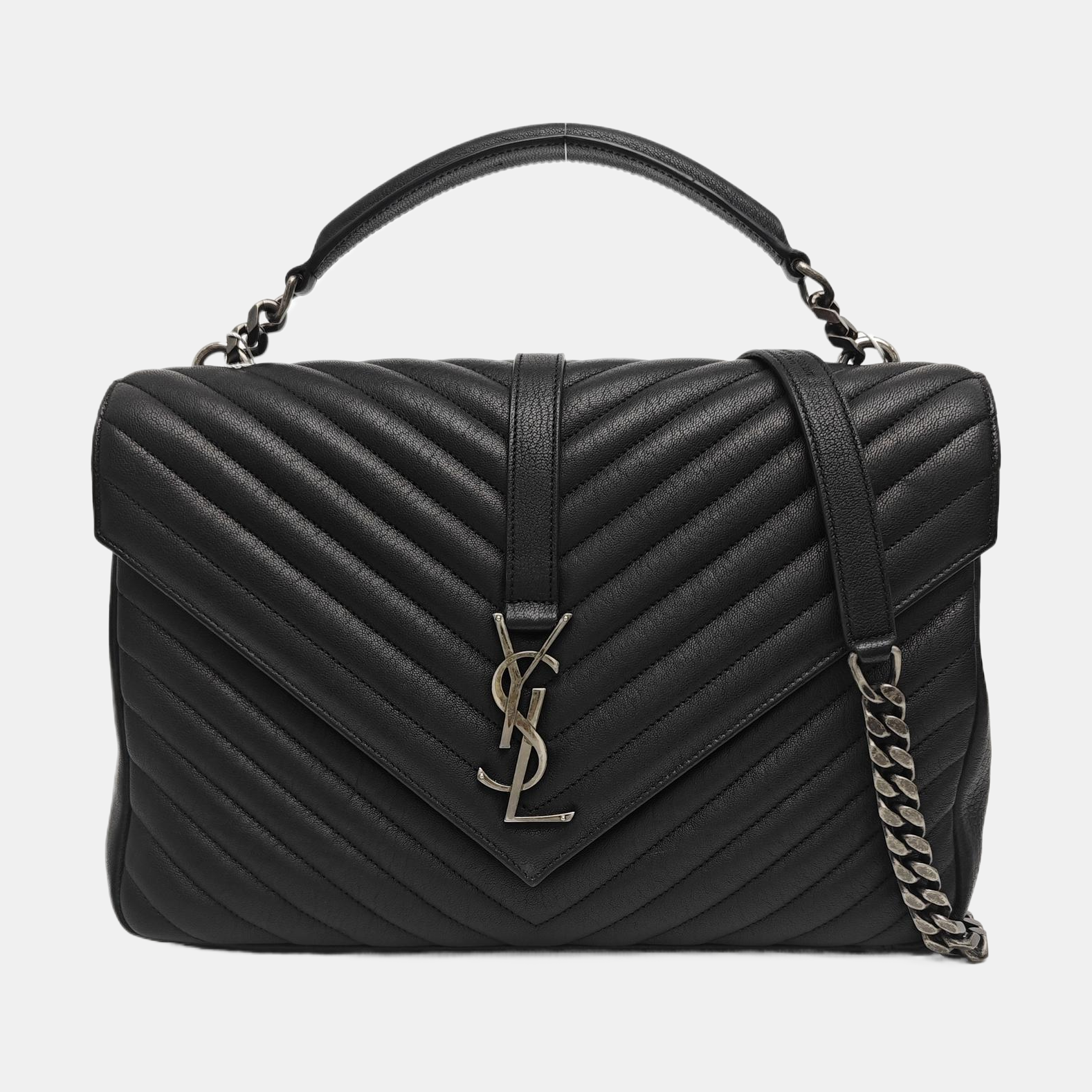 Quilted Calfskin Shoulder Bag Black