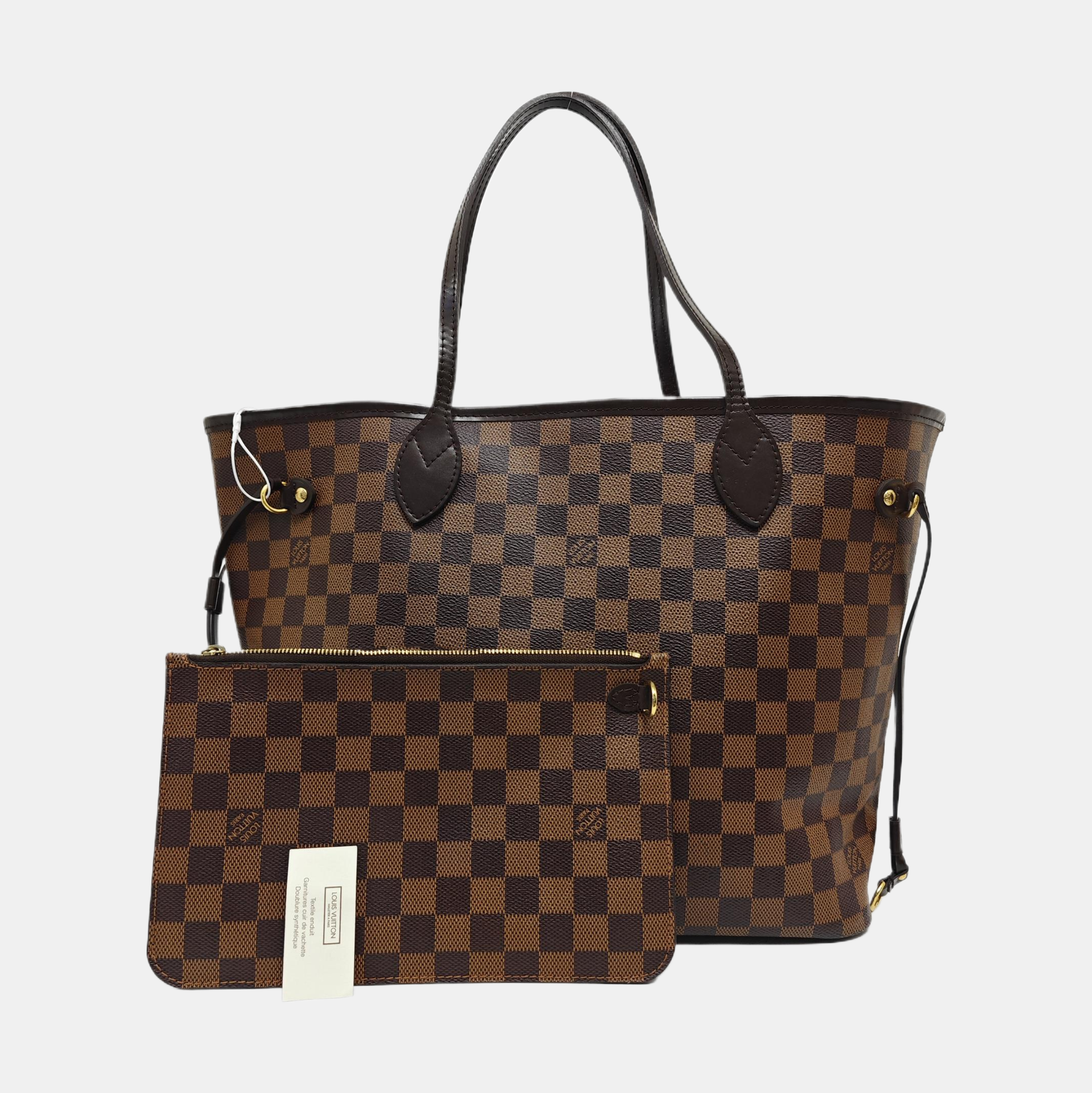 NEVERFULL MM Damier Ebene Coated Canvas Brown