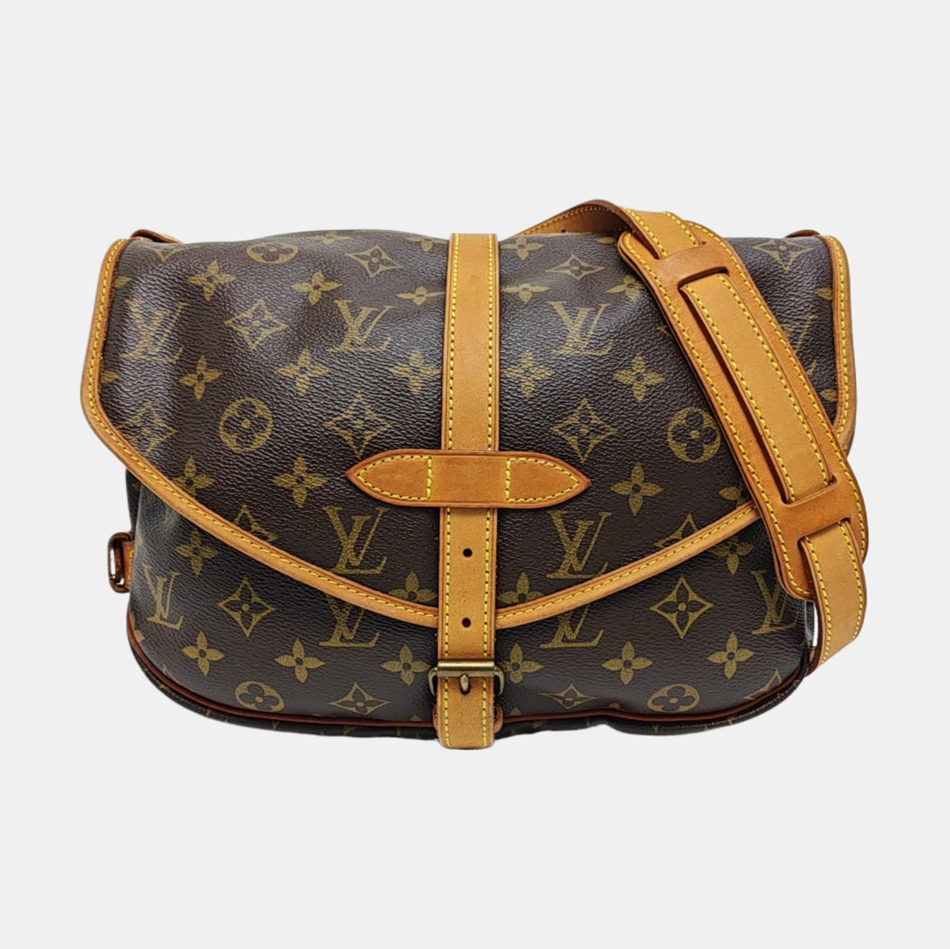 SAUMUR Monogram Coated Canvas Brown