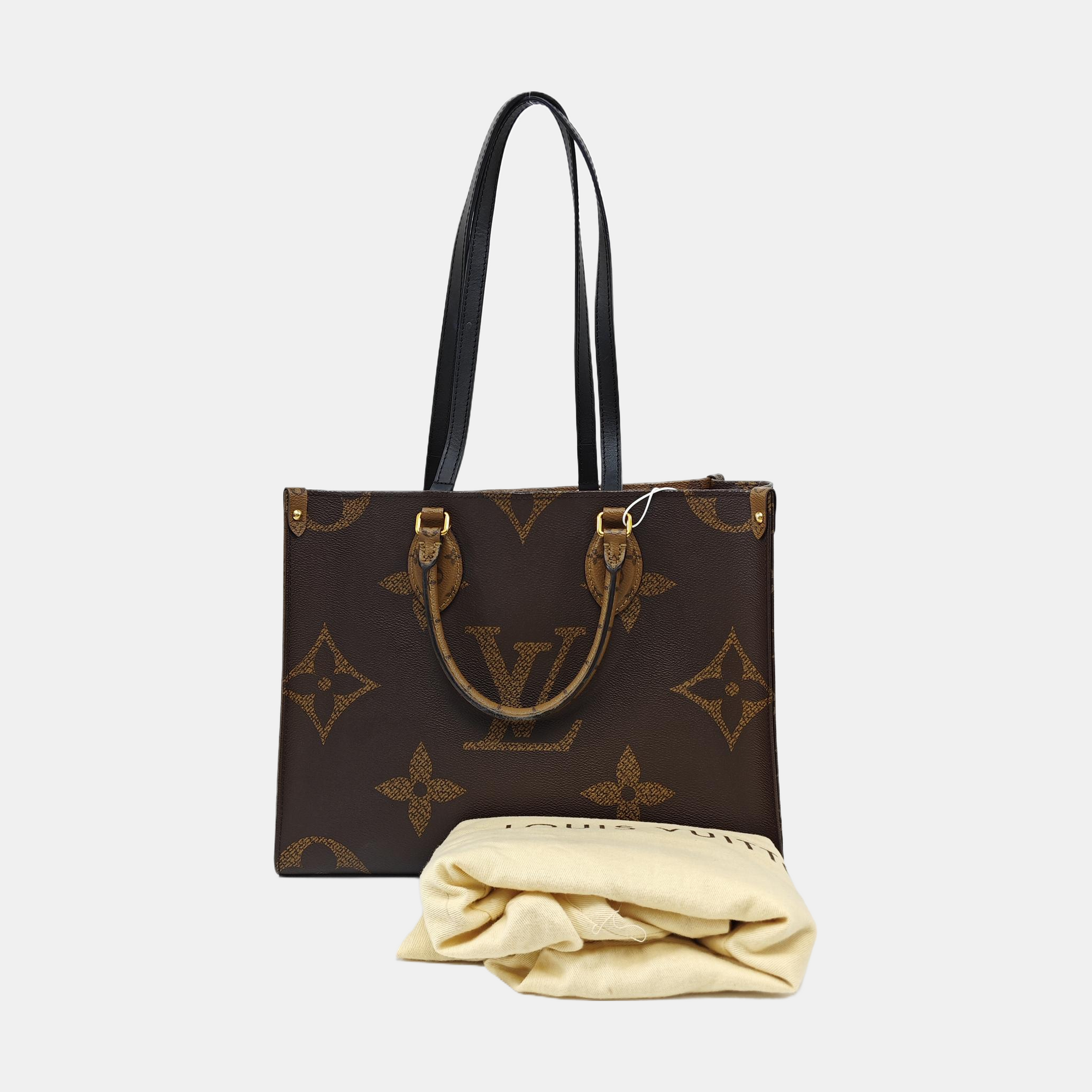 ONTHEGO MM Monogram Coated Canvas Brown