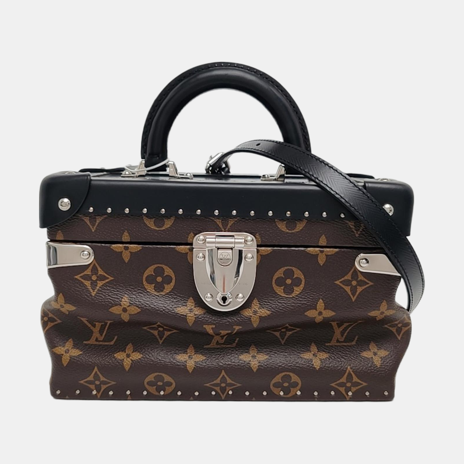 Monogram Coated Canvas Shoulder Bag Brown