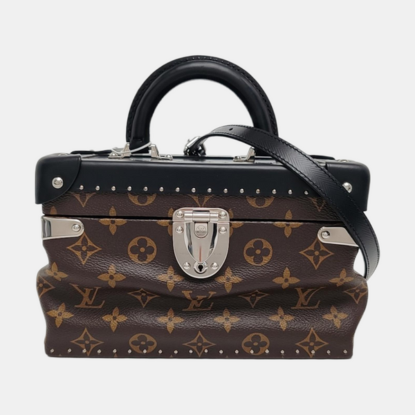 Monogram Coated Canvas Shoulder Bag Brown
