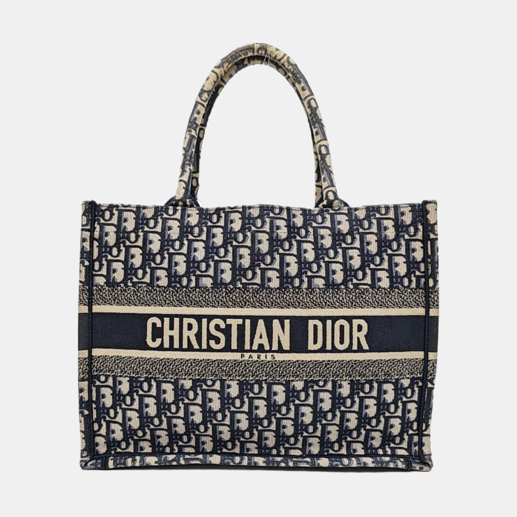 Book Tote Medium Oblique Canvas Blue