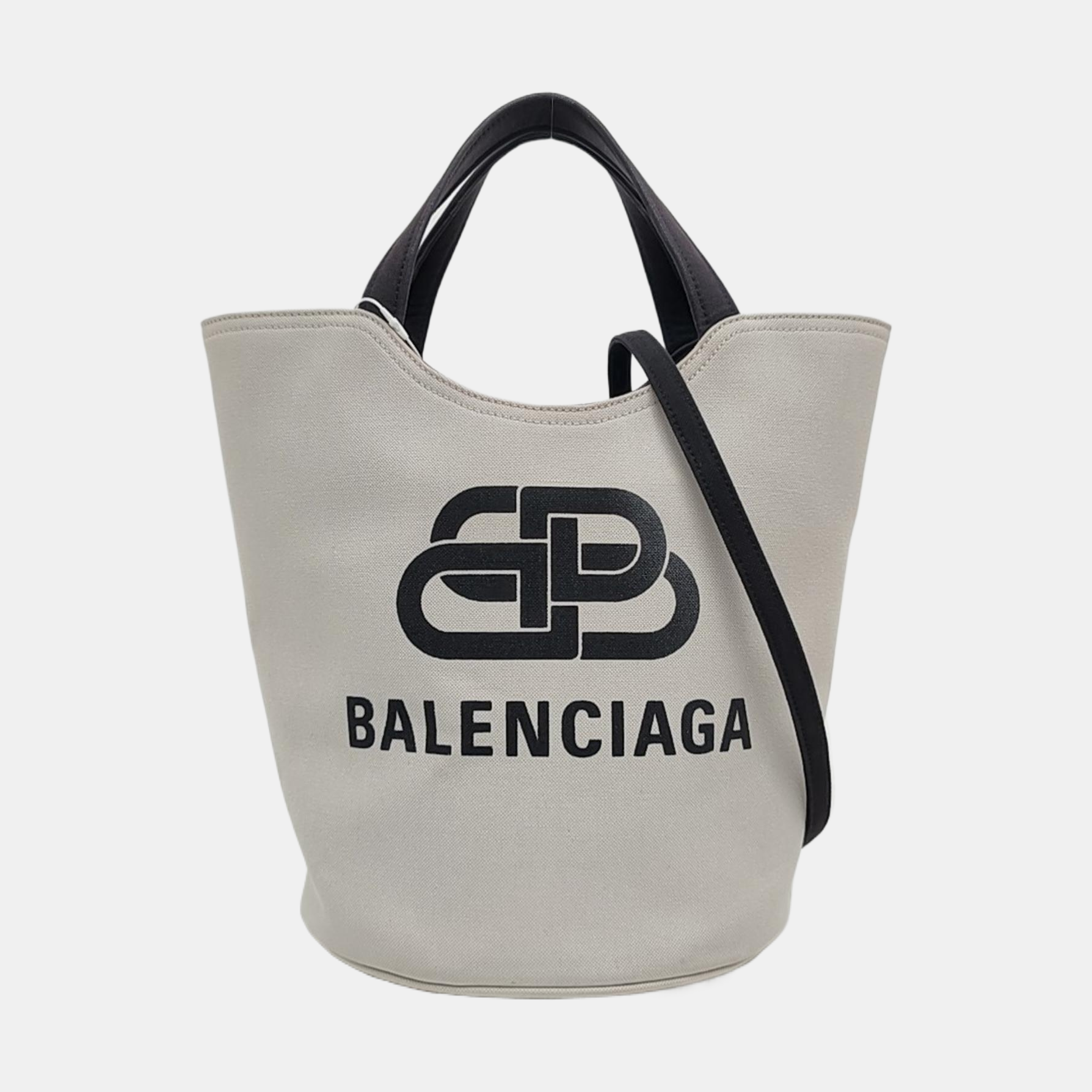 Canvas Bucket Bag White