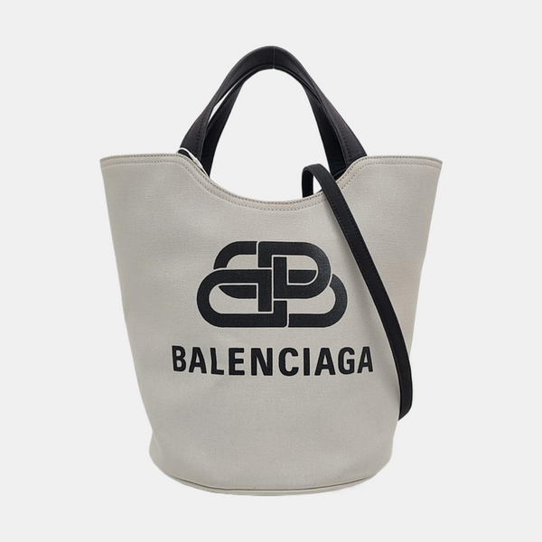 Canvas Bucket Bag White