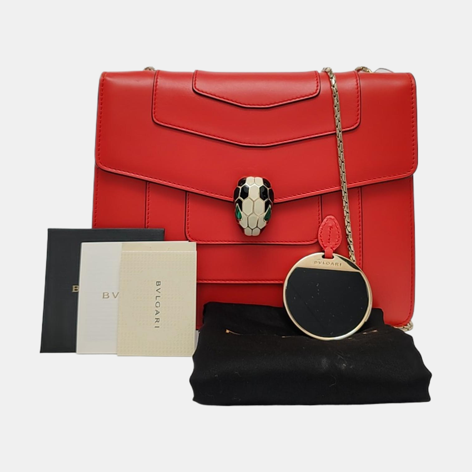 SERPENTI FOREVER Medium Calfskin Red