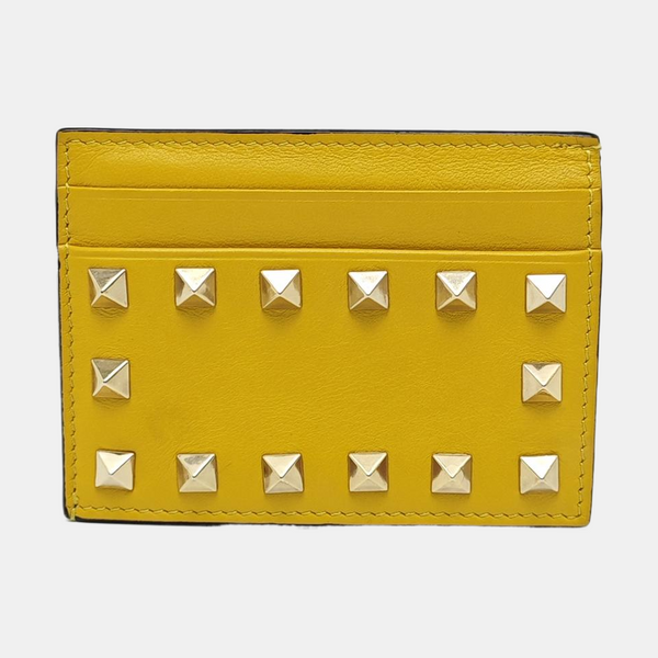 Leather Card Holder Yellow