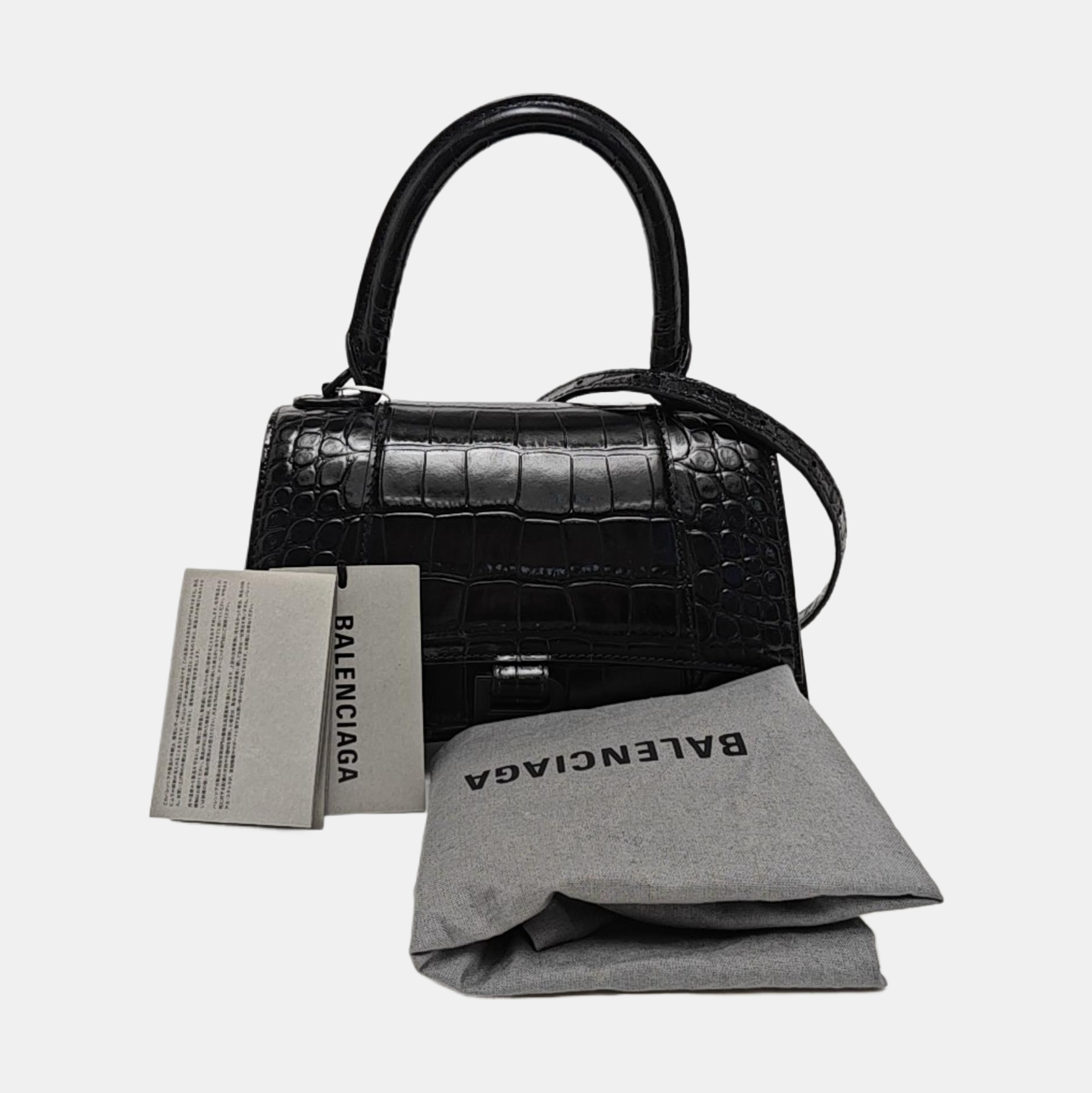 Hourglass S Calfskin Black
