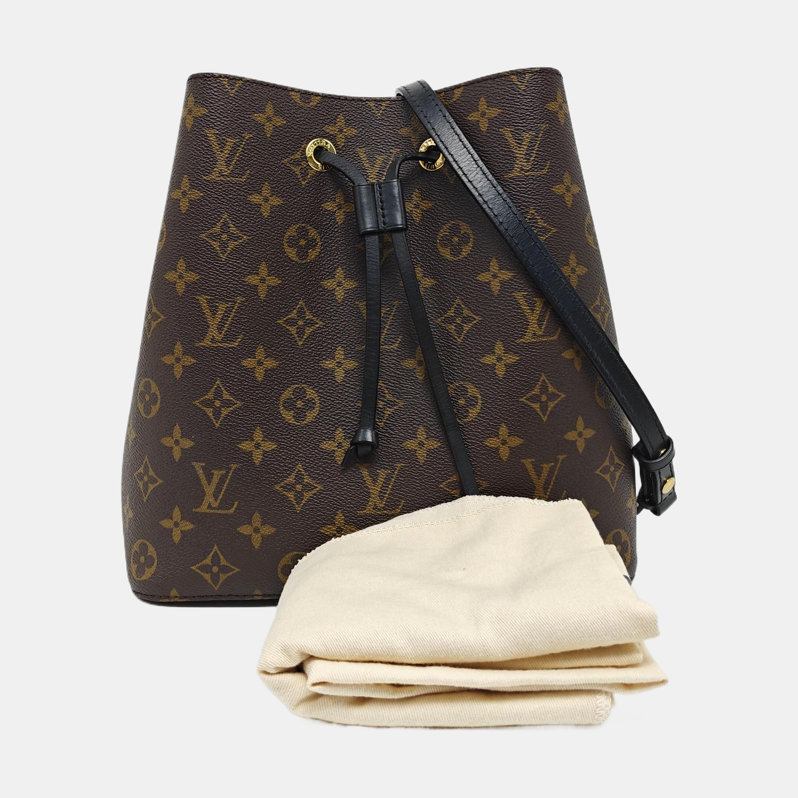 NÉONOÉ MM Monogram Coated Canvas Brown