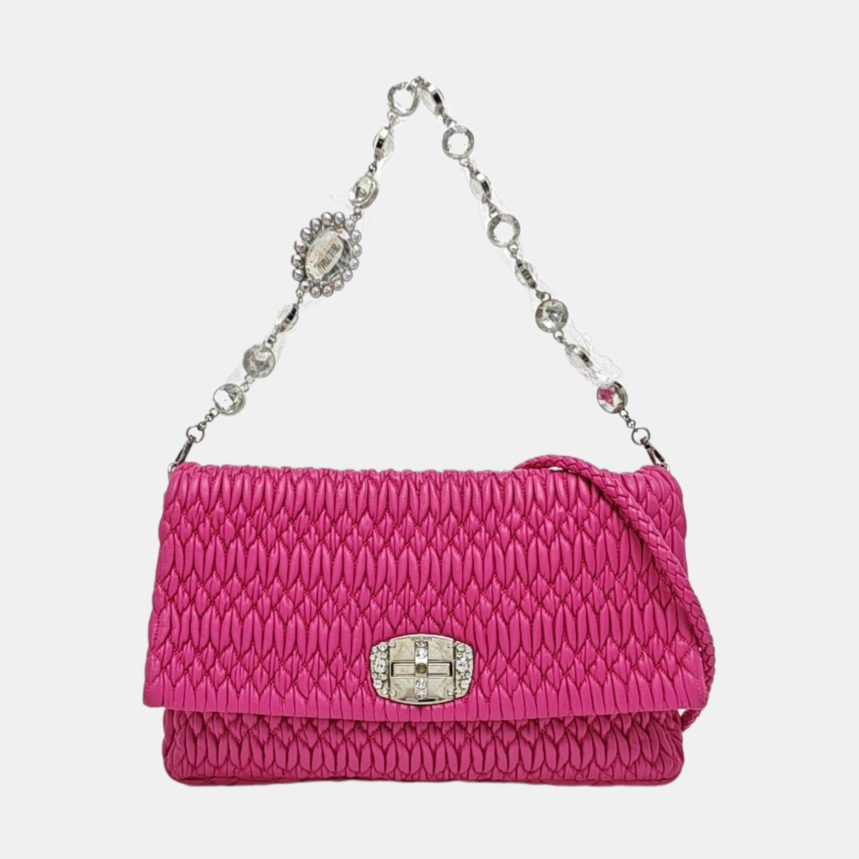 Crystal Quilted Lambskin Red