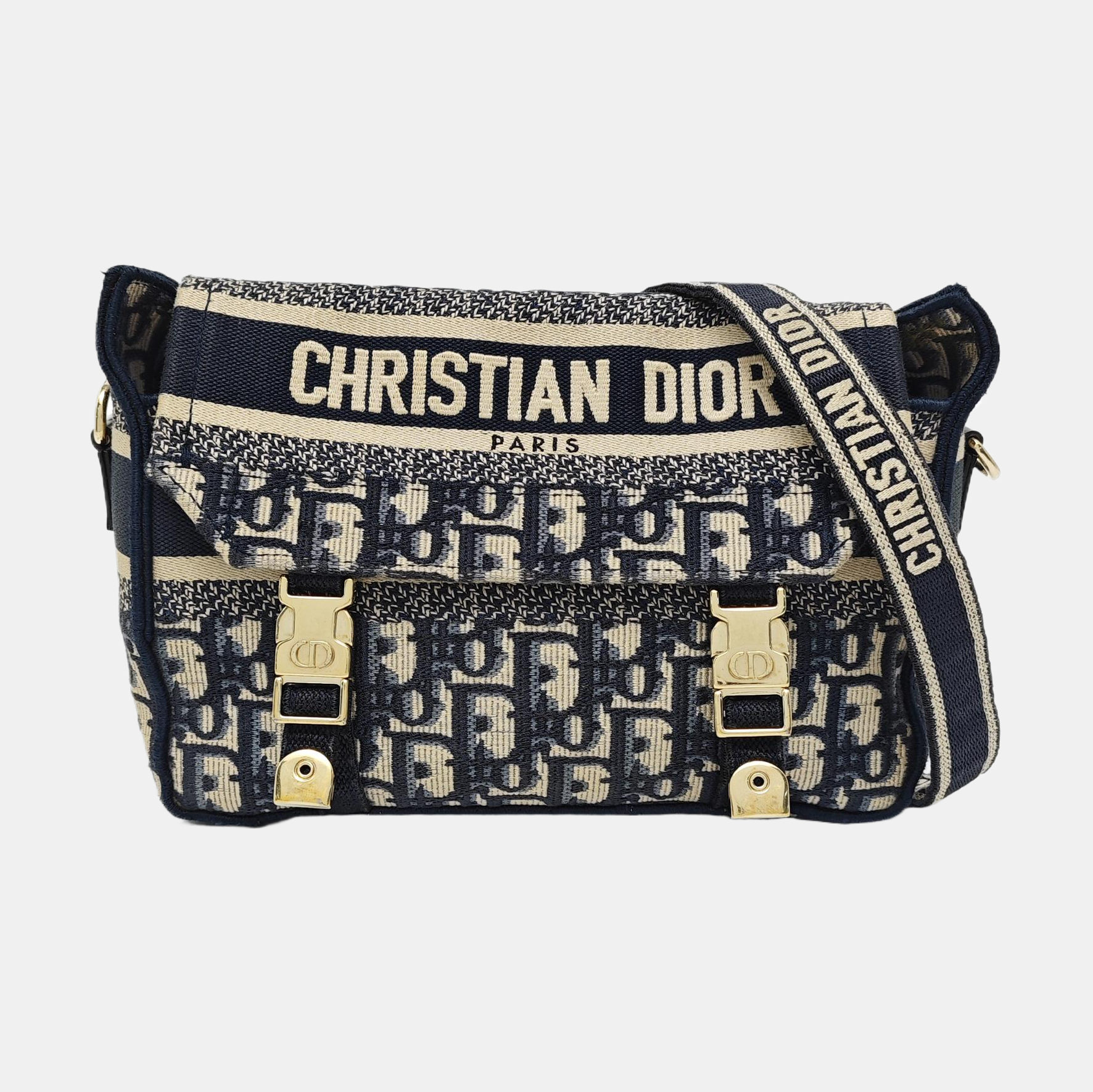 Diorcamp Small Oblique Canvas Blue