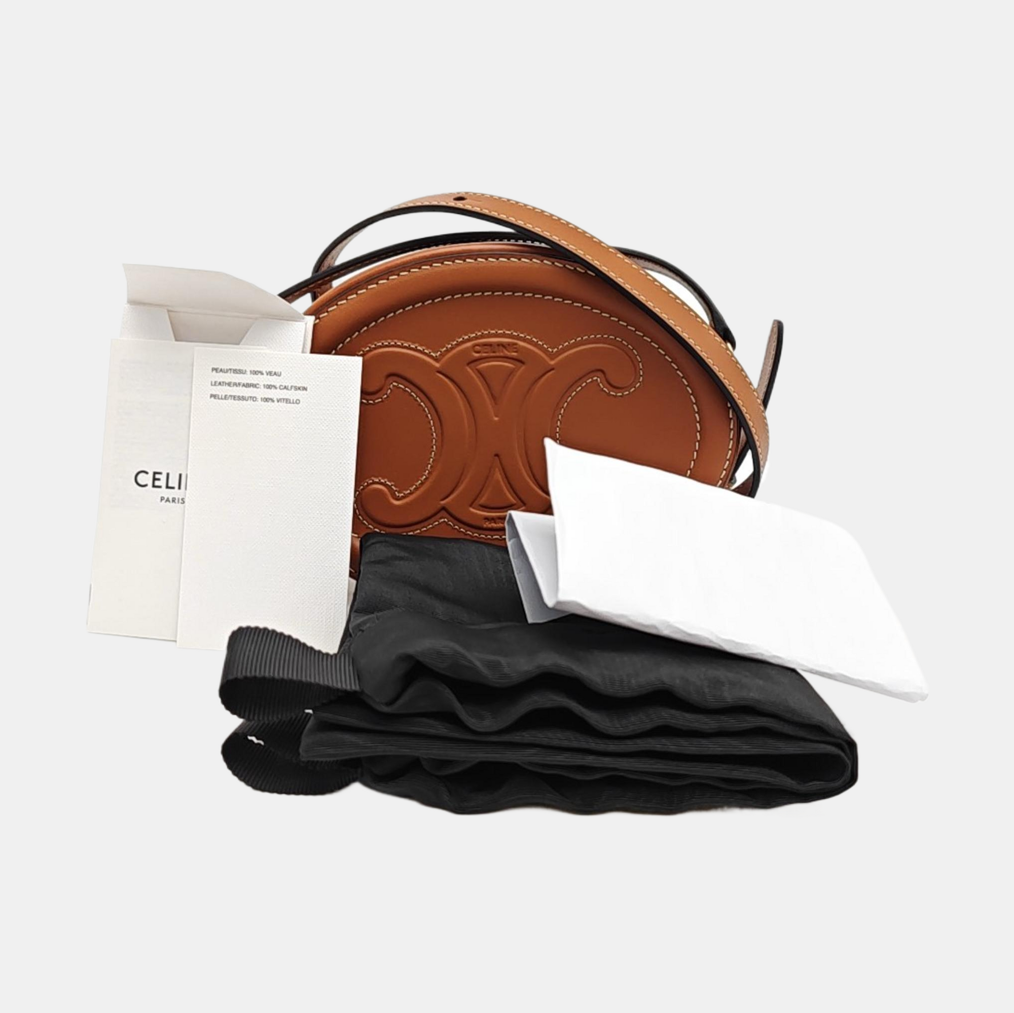 TRIOMPHE Small Calfskin Brown