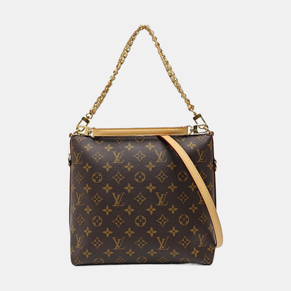 Monogram Coated Canvas Shoulder Bag Brown