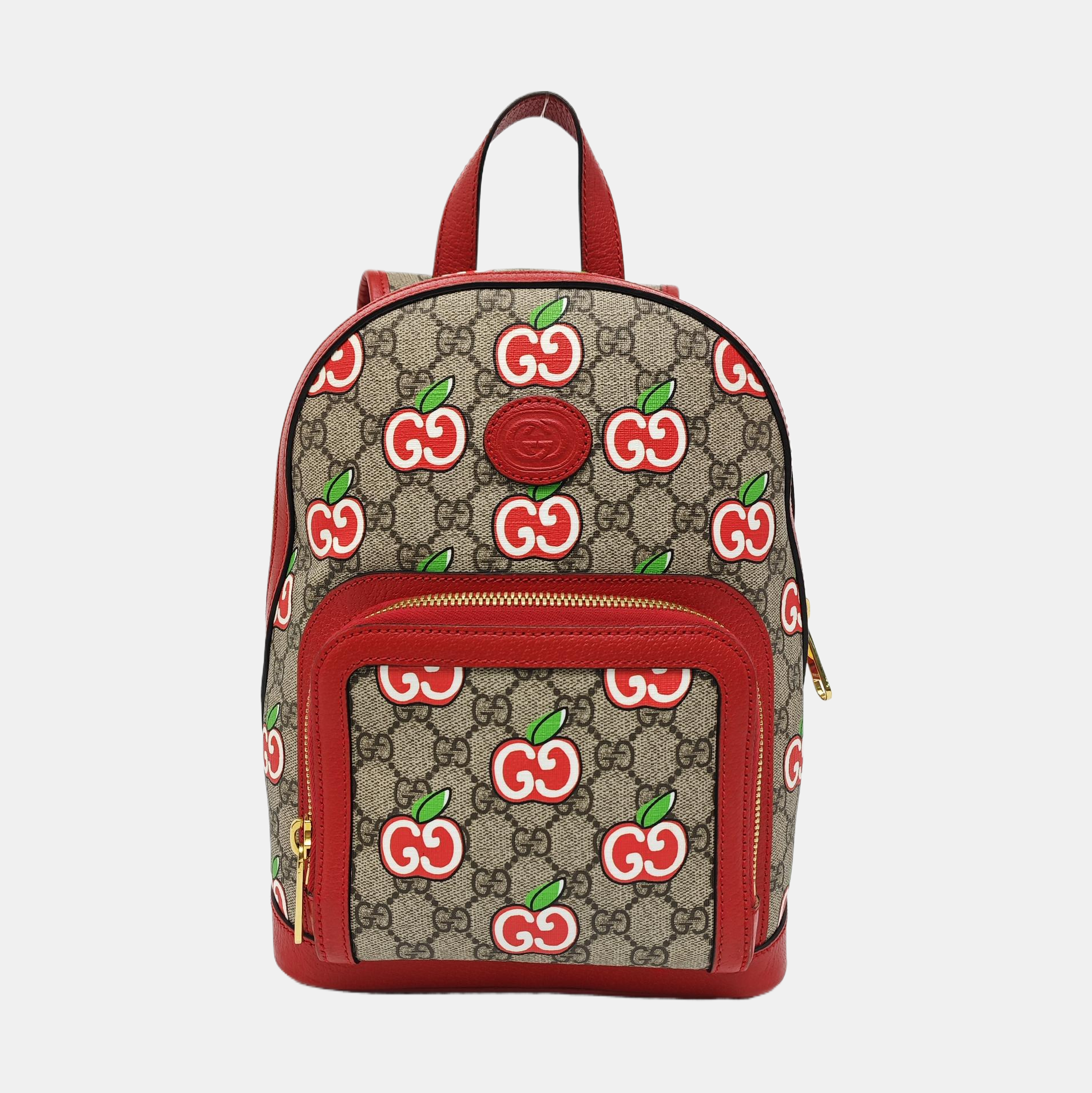 GG Supreme Small Monogram Coated Canvas Beige
