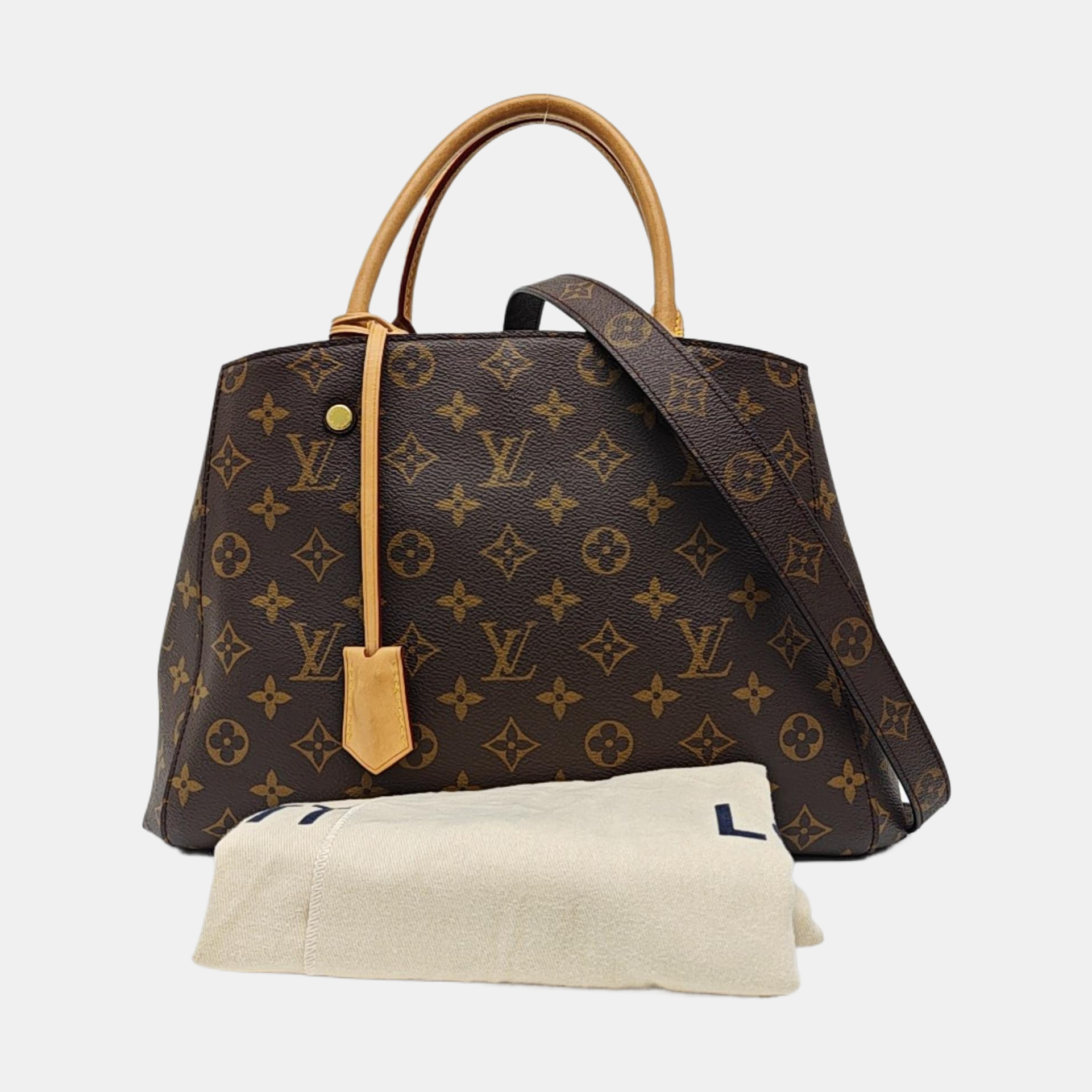 MONTAIGNE Monogram Coated Canvas Brown