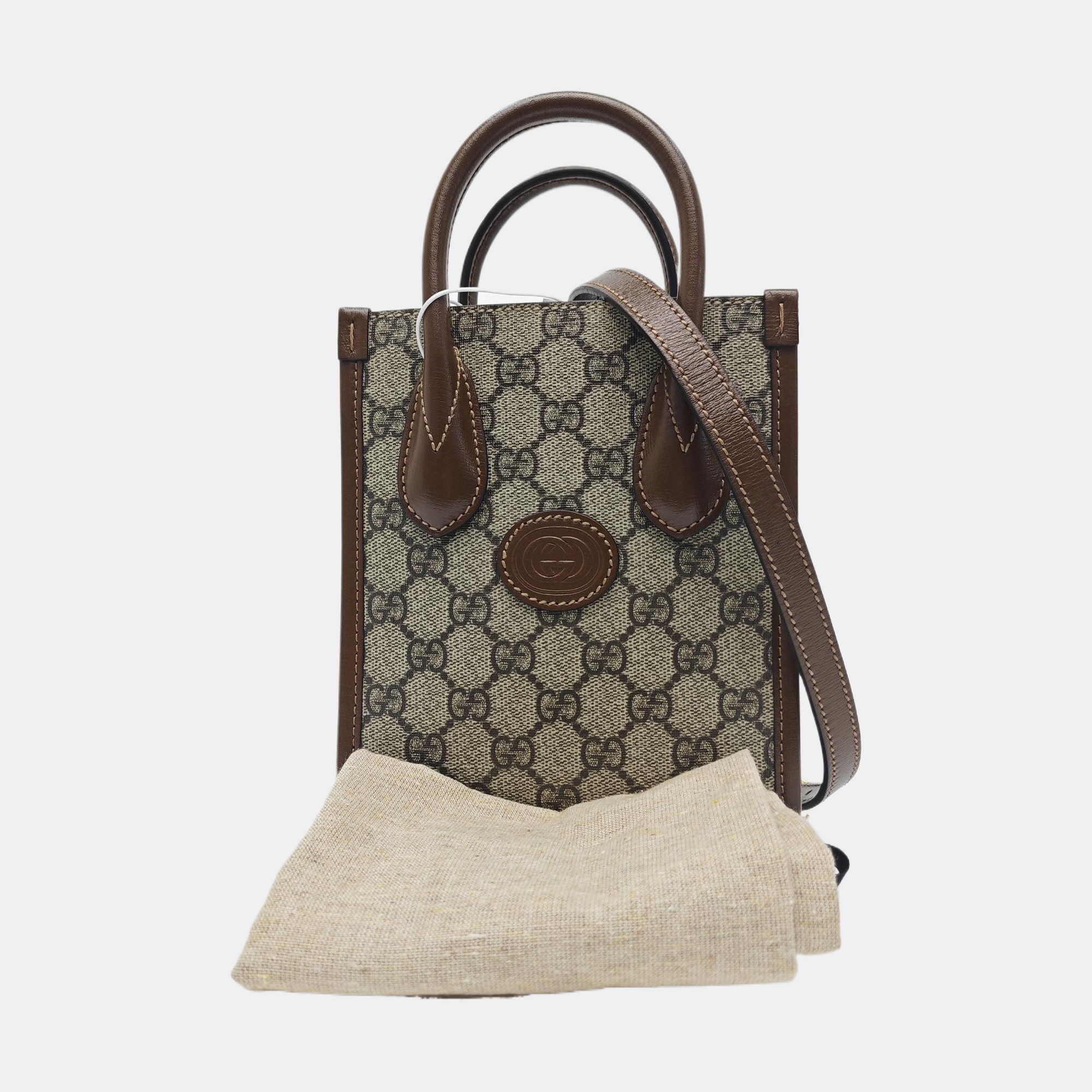 Retro Mini Monogram Coated Canvas Beige