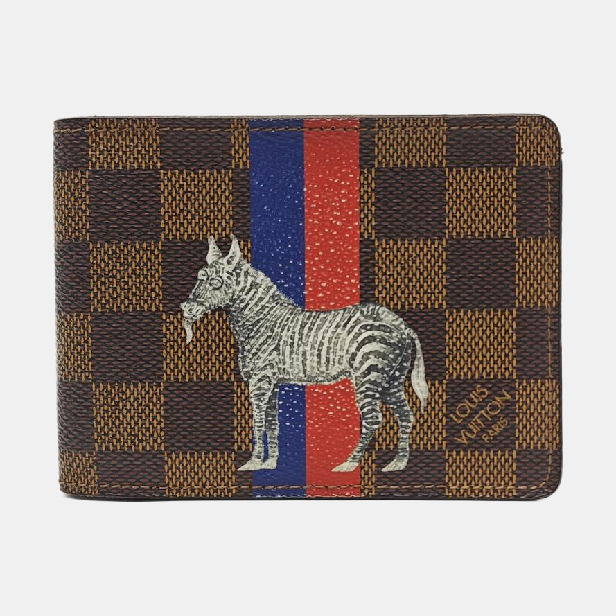 Damier Ebene Coated Canvas Wallet Brown