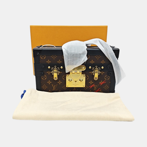 PETITE MALLE Monogram Coated Canvas Brown