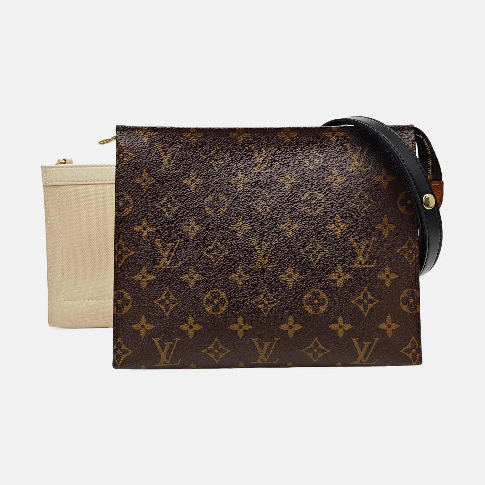 TOILET POCKET 26 Monogram Coated Canvas Brown