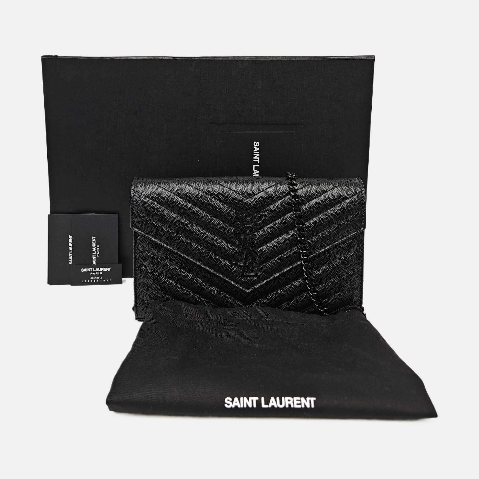 MONOGRAM Medium Chevron Calfskin Black