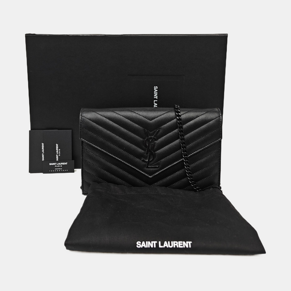 MONOGRAM Medium Chevron Calfskin Black