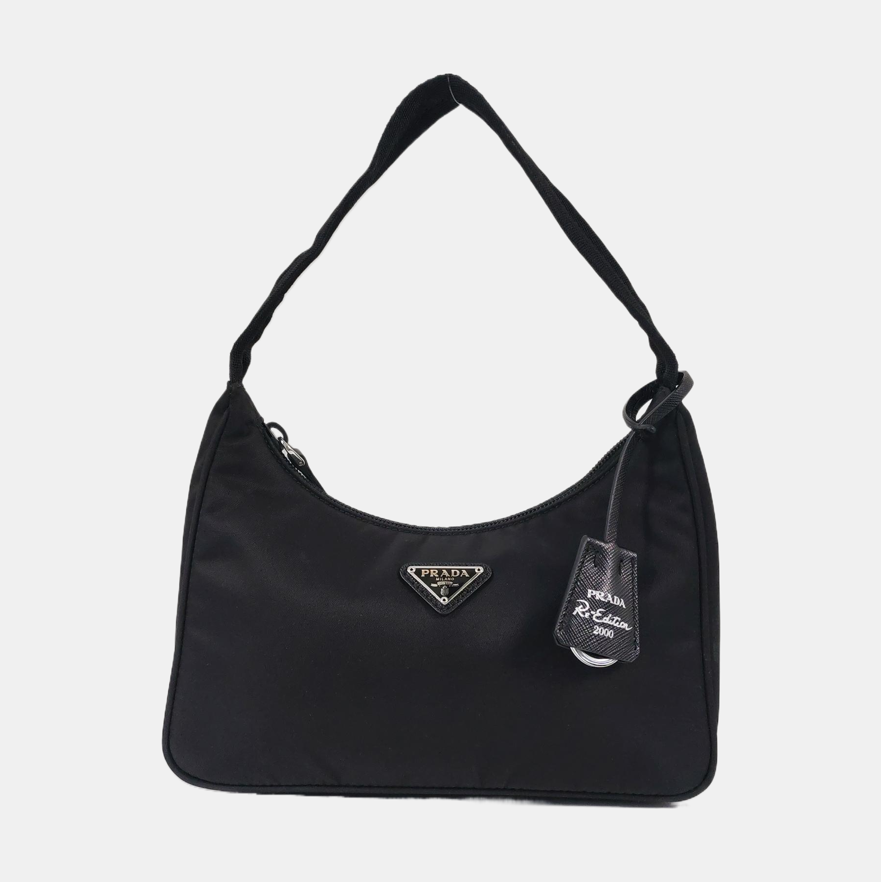 Authenticated pre-owned  Re-Edition2000 Mini Nylon Black - Top Handle Bag at Looply