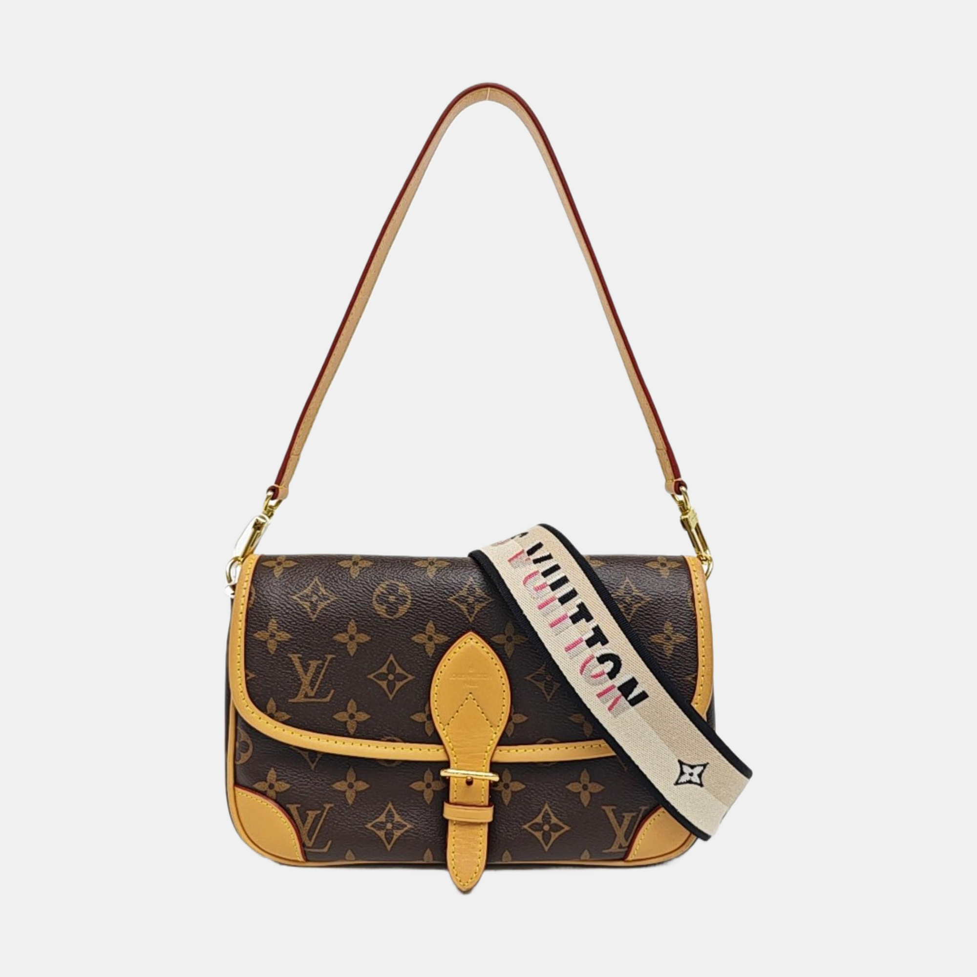 DIANE Monogram Coated Canvas Brown