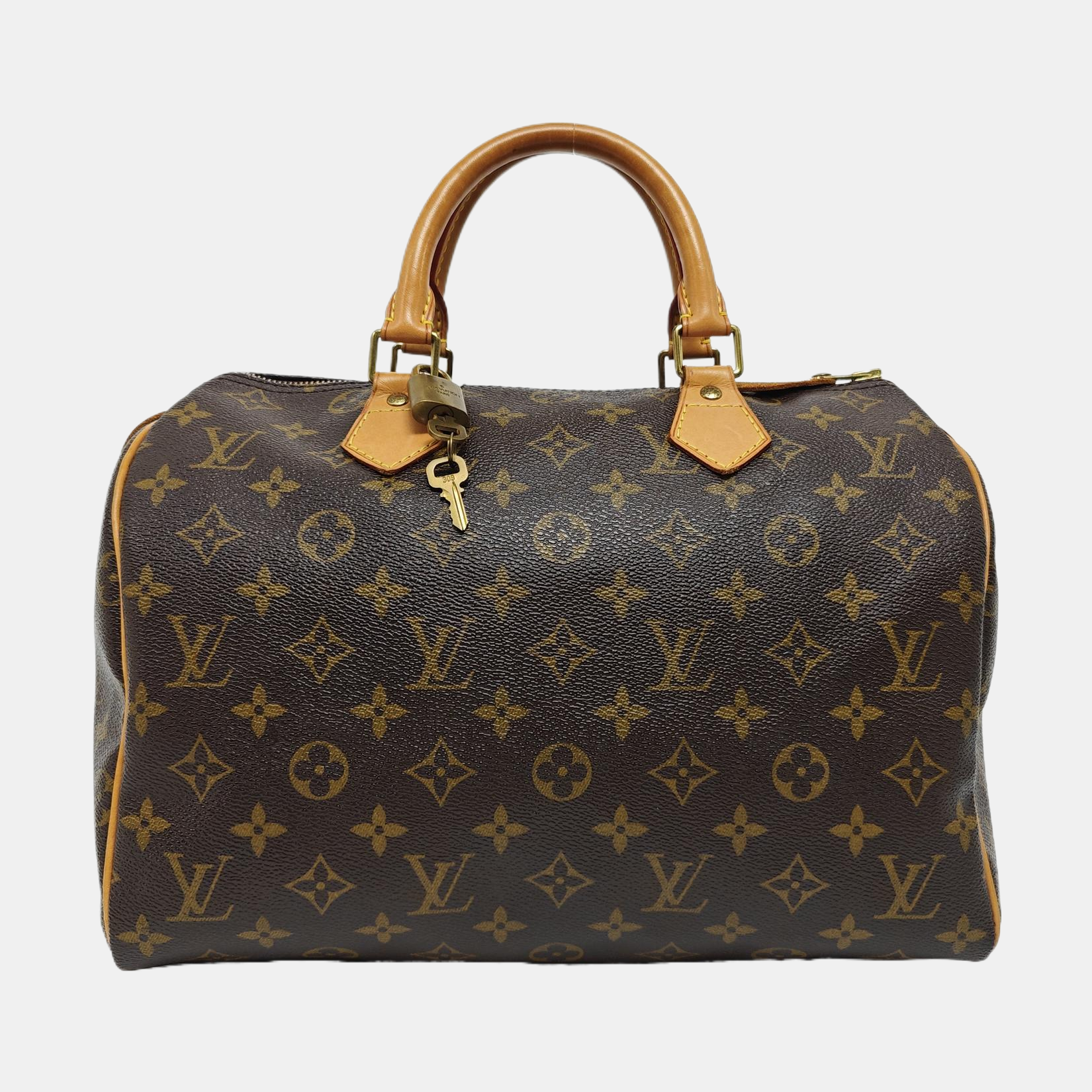 SPEEDY 30 Monogram Coated Canvas Brown
