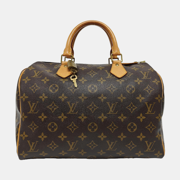 SPEEDY 30 Monogram Coated Canvas Brown
