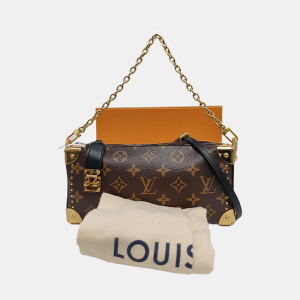 SLIM TRUNK Monogram Coated Canvas Brown