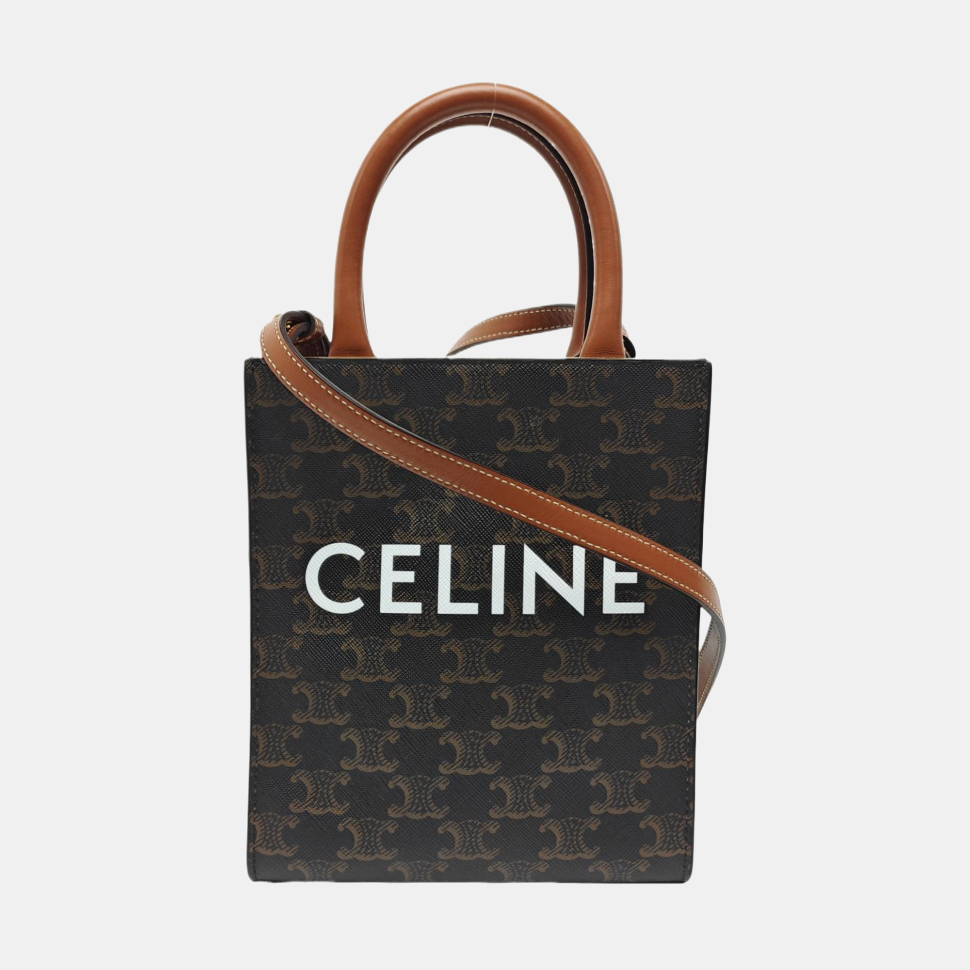 CABAS CELINE Mini Coated Canvas Brown