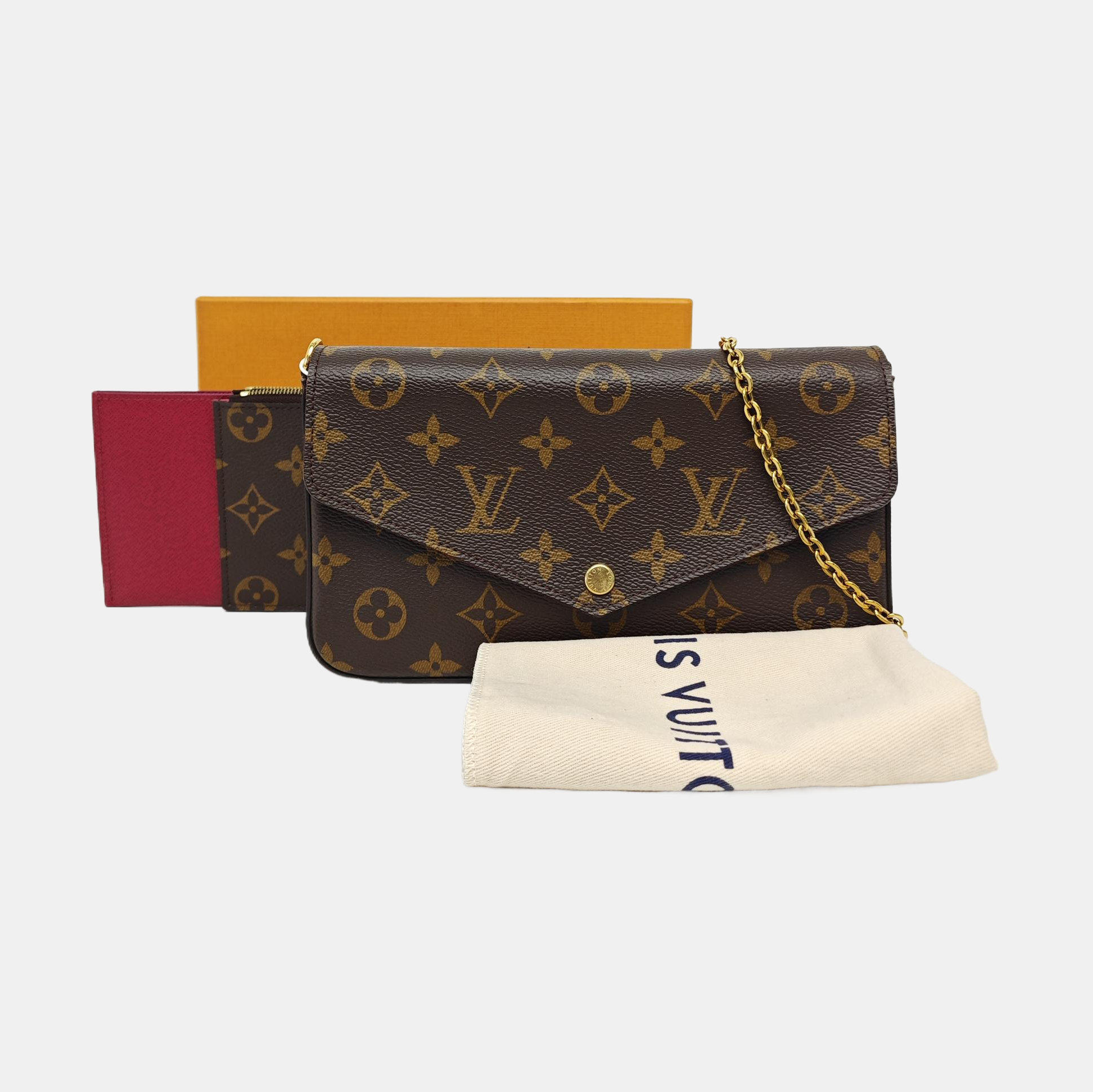 FÉLICIE Monogram Coated Canvas Brown