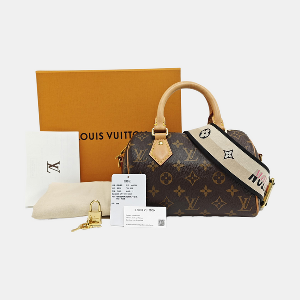 SPEEDY 20 Monogram Coated Canvas Brown