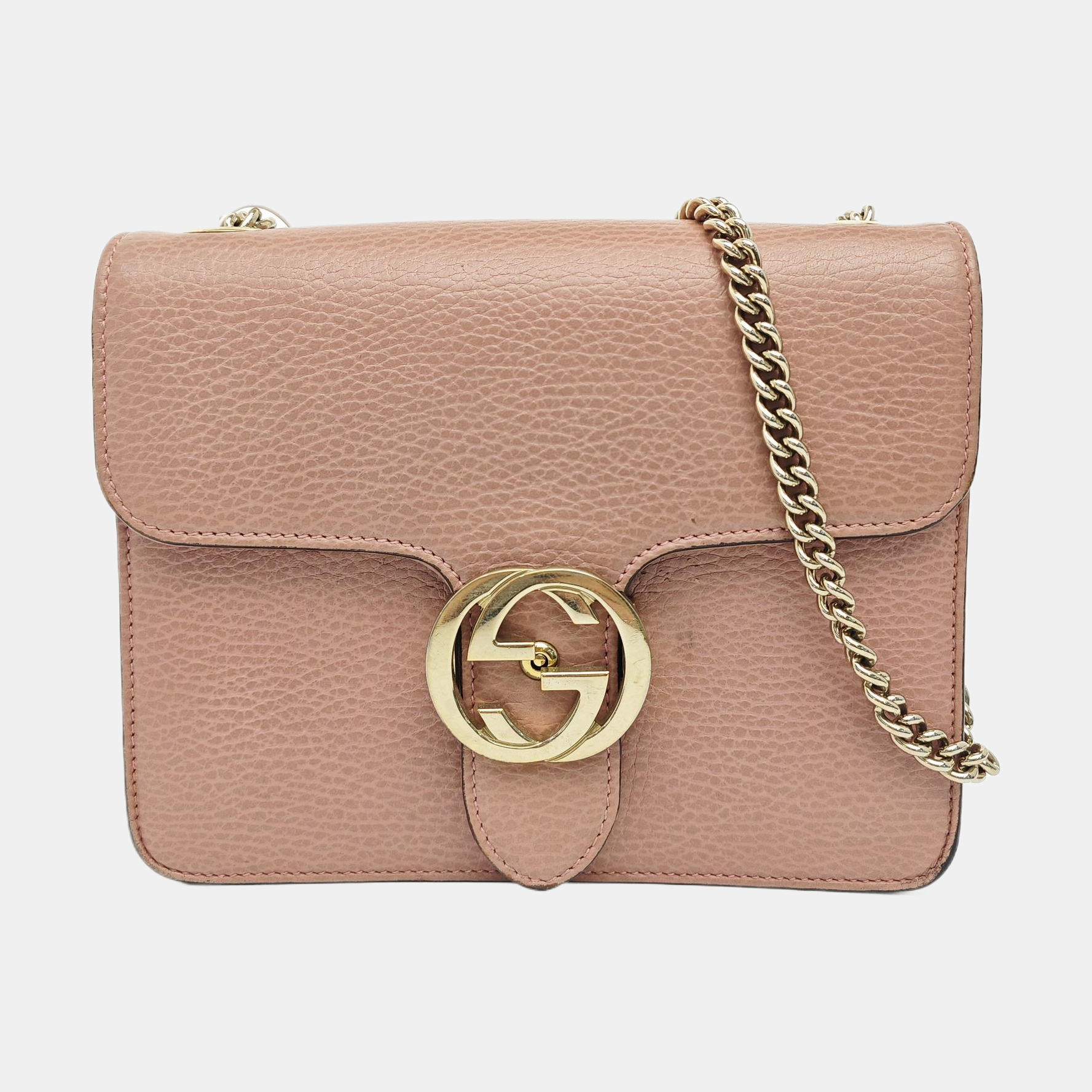 Interlocking G Small Calfskin Pink