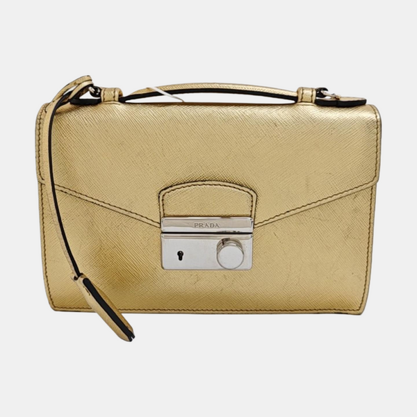 Sound Bag Saffiano Calfskin Gold