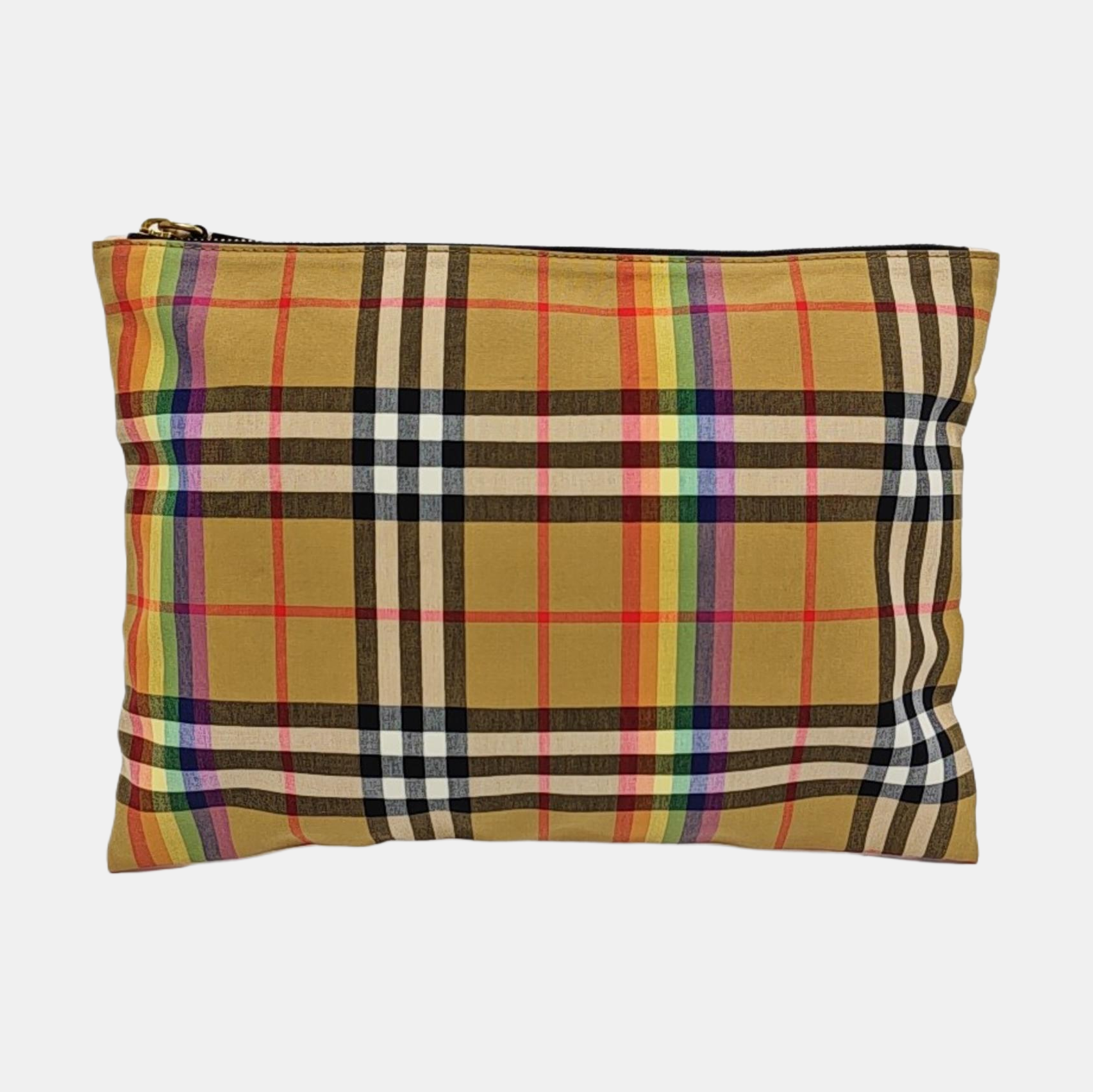 Coated Canvas Clutch Multicolor