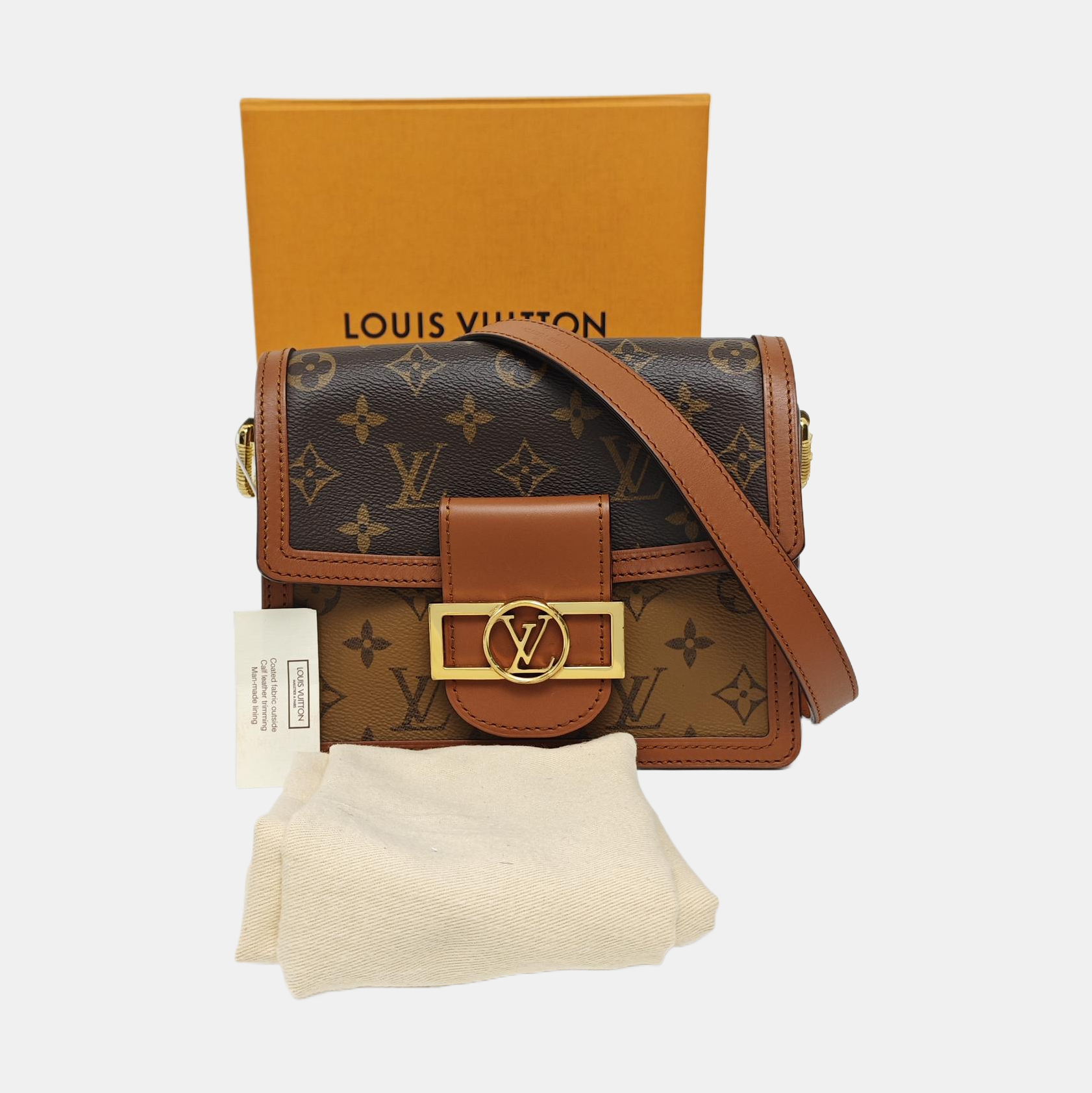DAUPHINE Mini Monogram Coated Canvas Brown