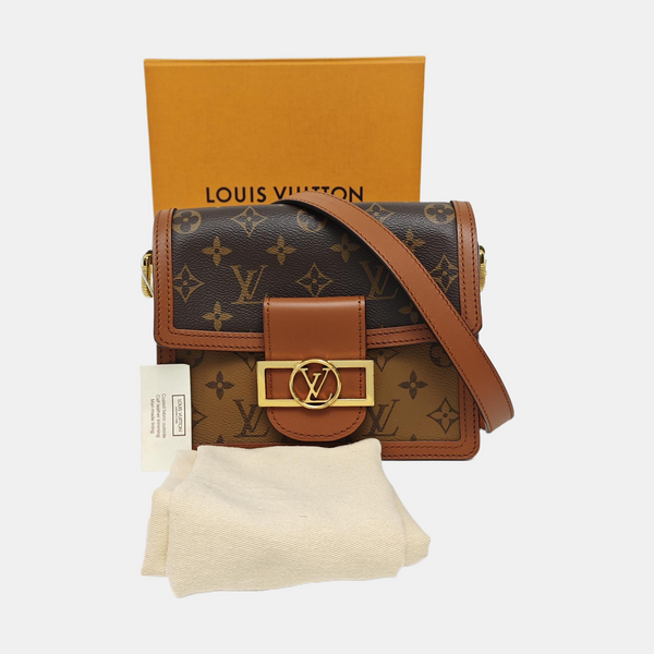 DAUPHINE Mini Monogram Coated Canvas Brown