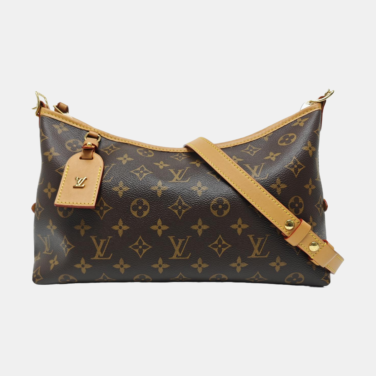 CARRYALL Small Monogram Coated Canvas Brown