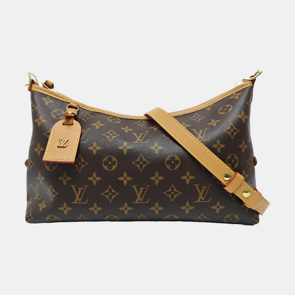 CARRYALL Small Monogram Coated Canvas Brown