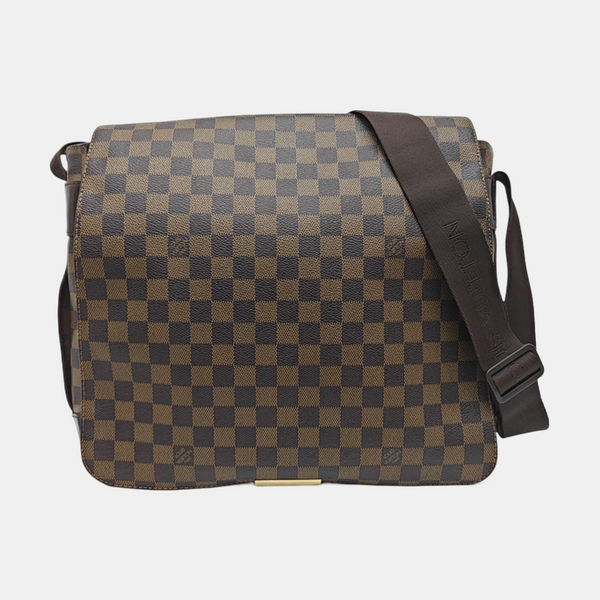 BASTILLE Damier Ebene Coated Canvas Brown