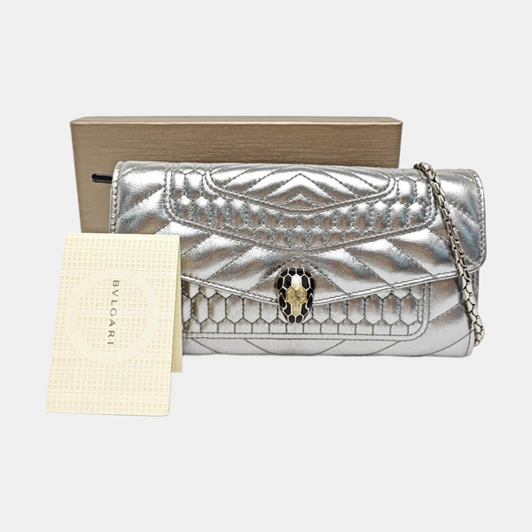 SERPENTI FOREVER Quilted Calfskin Silver